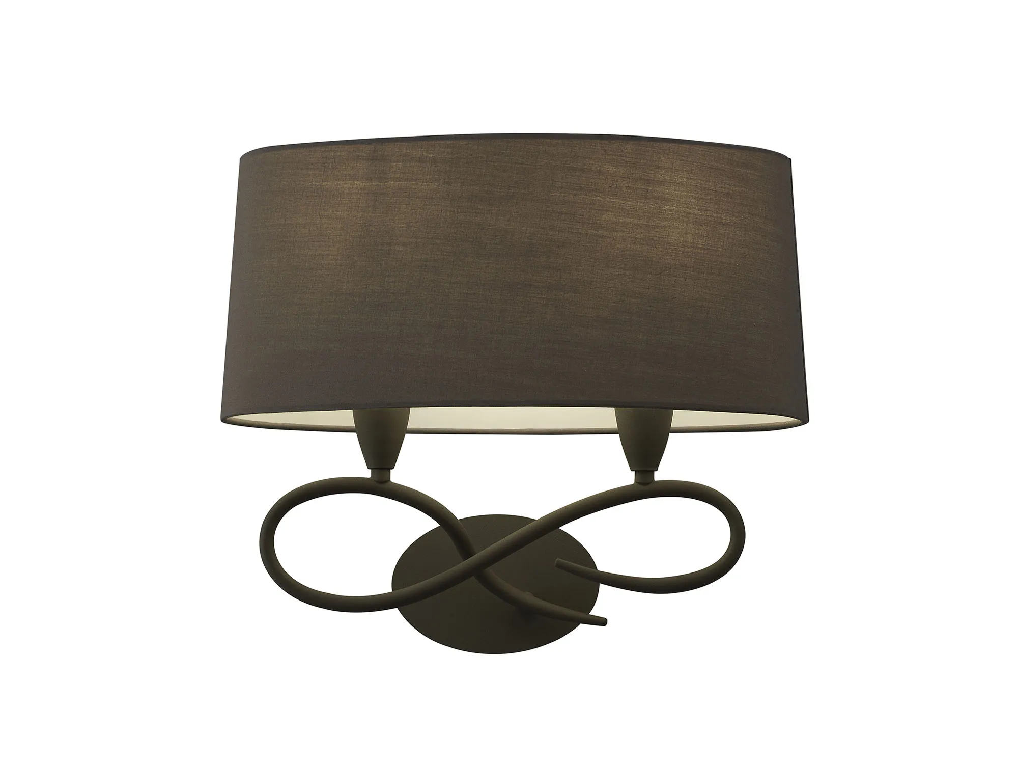 M3687  Lua Wall Lamp 2 Light Ash Grey